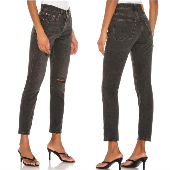 Levi’s 501 Skinny in Black Stick - Picture 3 of 10